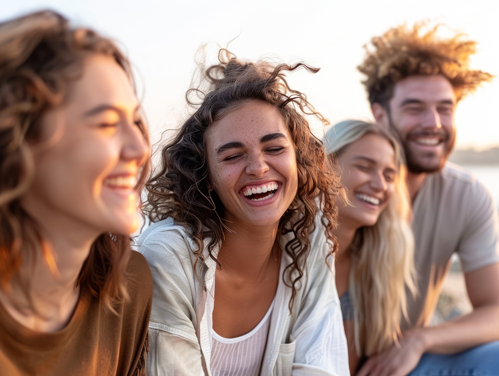 group of people smiling in cornelius nc